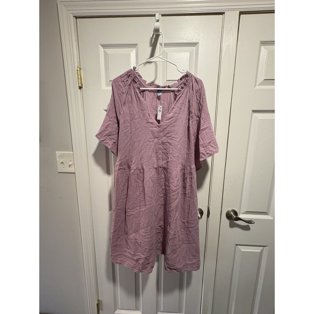 Old Navy Women's Plus Size Purple Lavender Short Sleeve Dress NWT 2 X